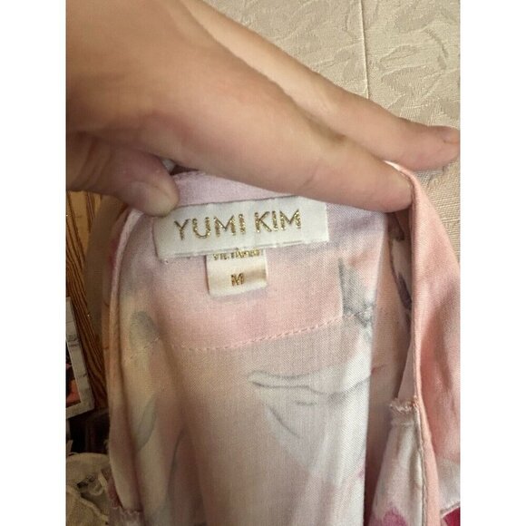 YUMI KIM Womens Love Is In The Air Light Pink Floral Robe Dressing Gown M - Picture 10 of 12